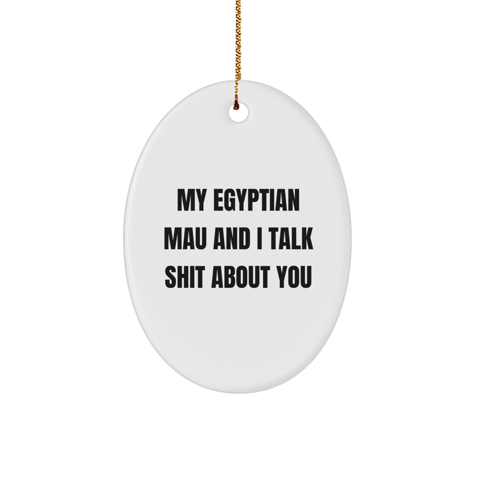 Novelty Egyptian Mau Cat Surprise Christmas Ornament for Friends Gift - Image 1