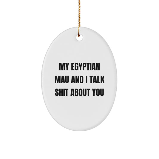 Novelty Egyptian Mau Cat Surprise Christmas Ornament for Friends Gift - Image 1