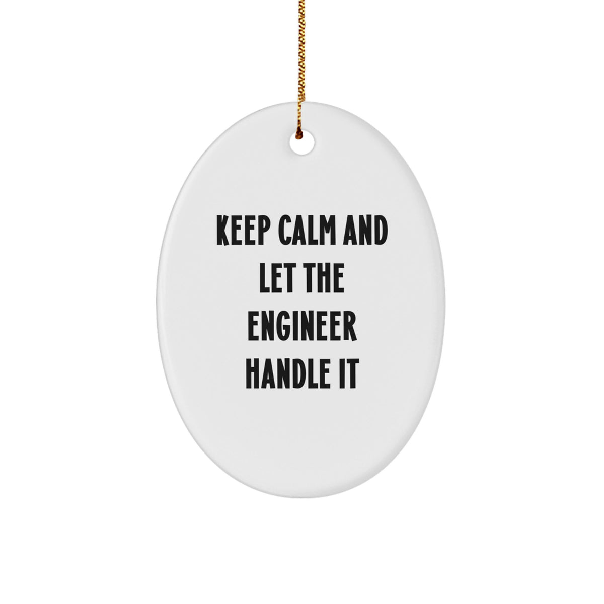 Funny Engineer Christmas Oval Ornament Gifts from Family and Friends for Him - Image 1