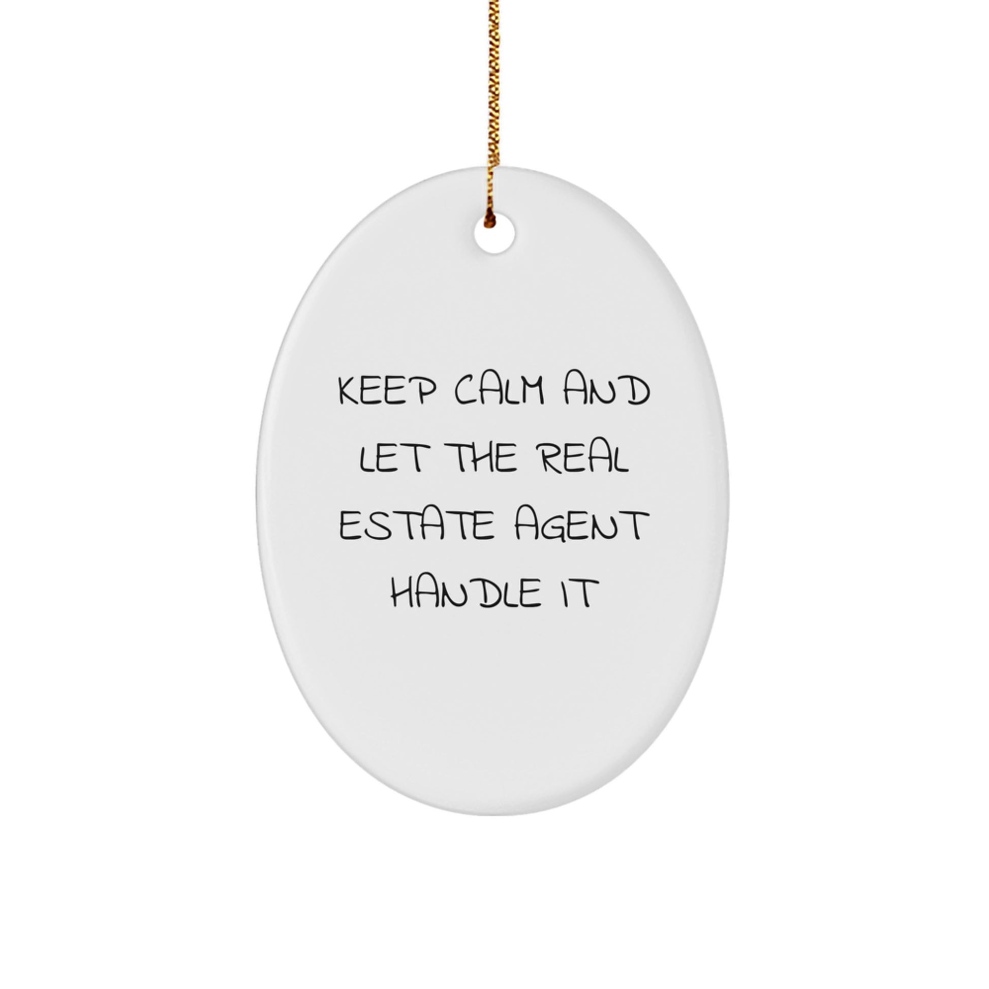 Funny Real Estate Agent Oval Ornament Gifts from Friends and Family for Christmas Unique Decorations - Image 1
