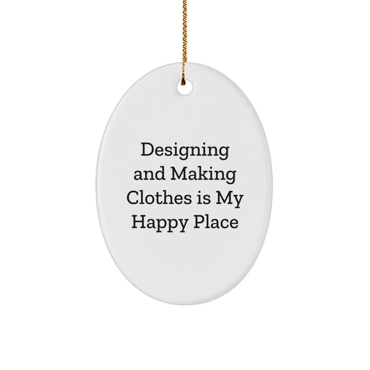 Designing and Making Clothes Oval Ornament Keepsake Christmas Gift - Image 1