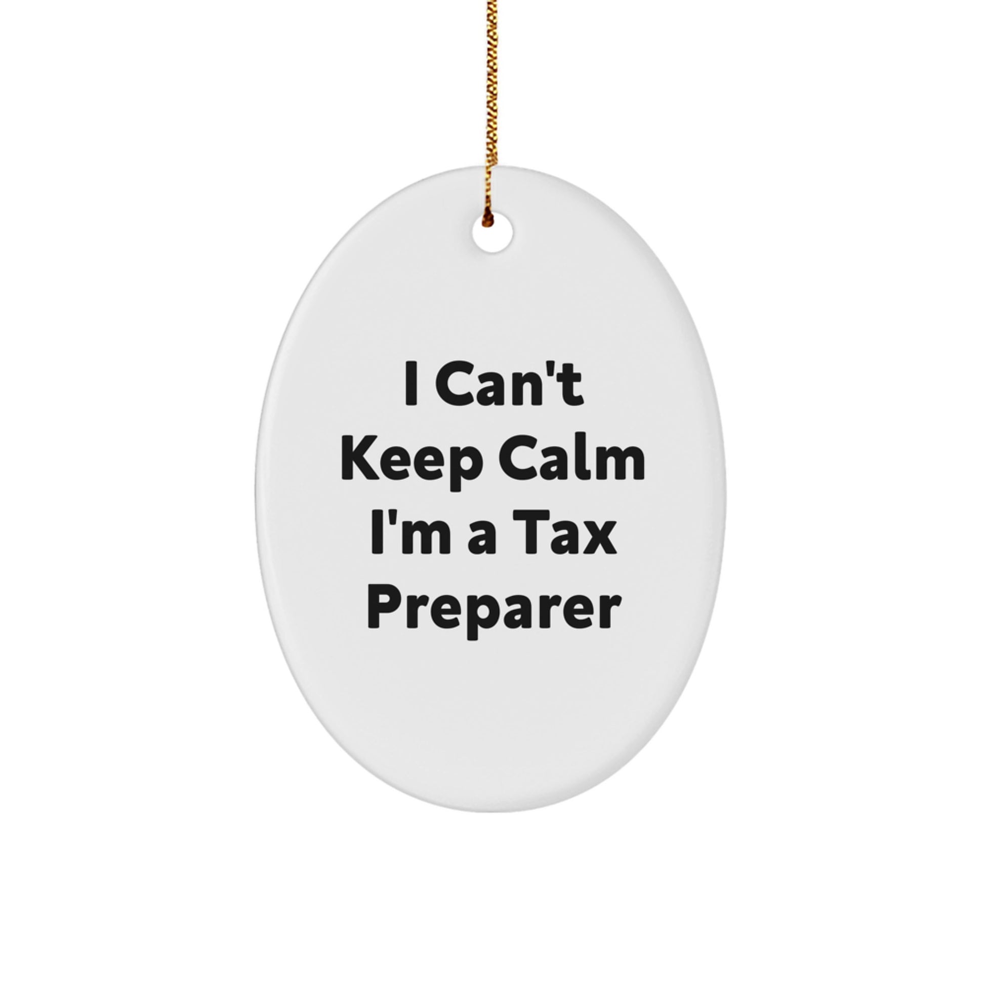 Funny Tax Preparer Gifts, Inspirational Oval Ornaments for Christmas Unique Gifts from Friends to Family - Image 1