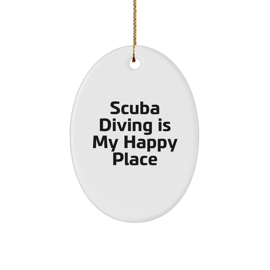 Scuba Diving Inspirational Oval Ornament Gifts from Friends for Scuba Diving Enthusiasts Christmas Unique Decorations - Image 1