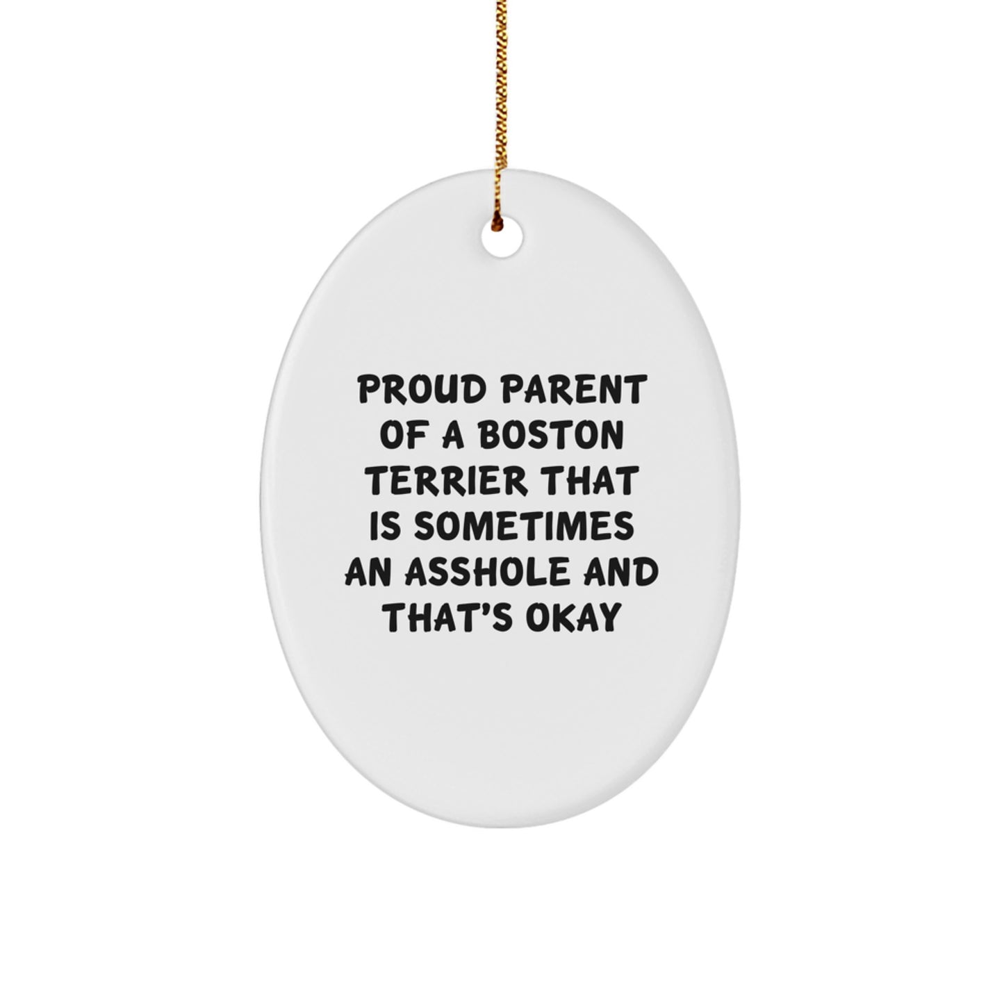 Boston Terrier Christmas Ornament Idea for Coworkers Present Gift - Image 1
