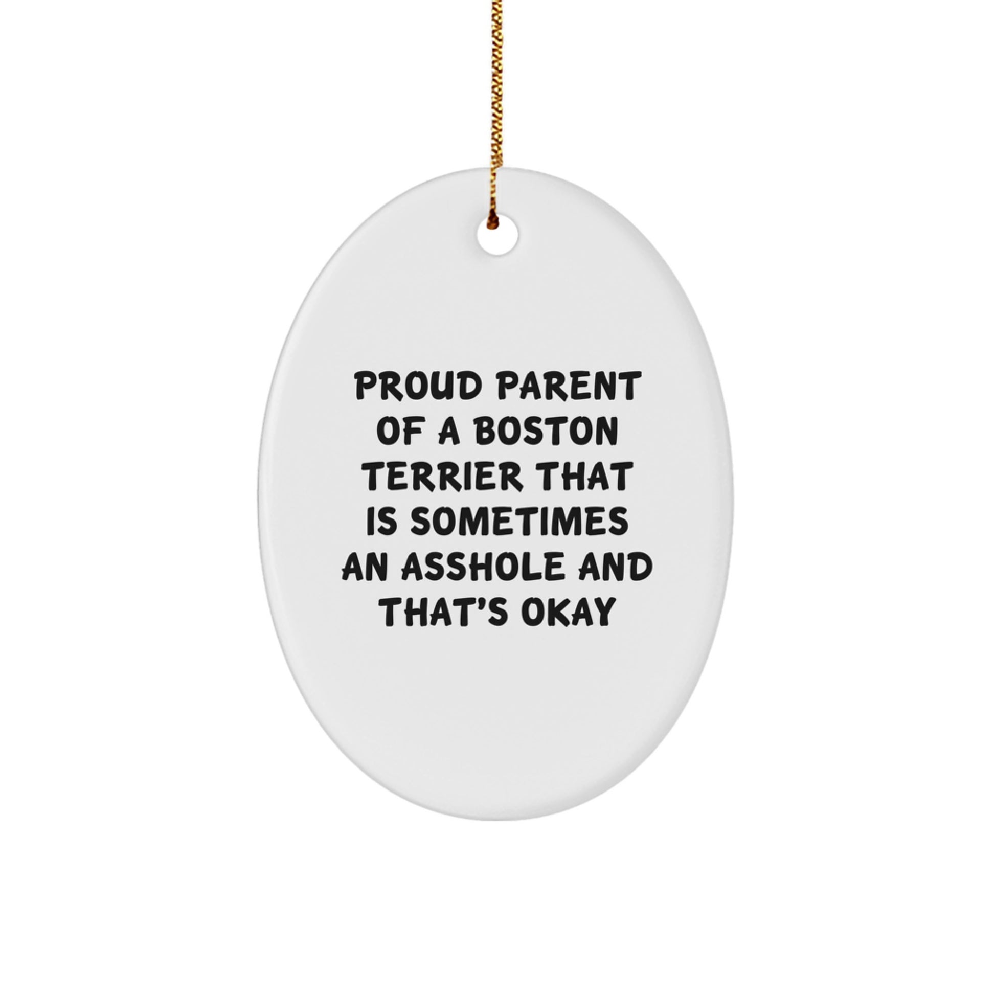 Boston Terrier Christmas Ornament Idea for Coworkers Present Gift - Image 1