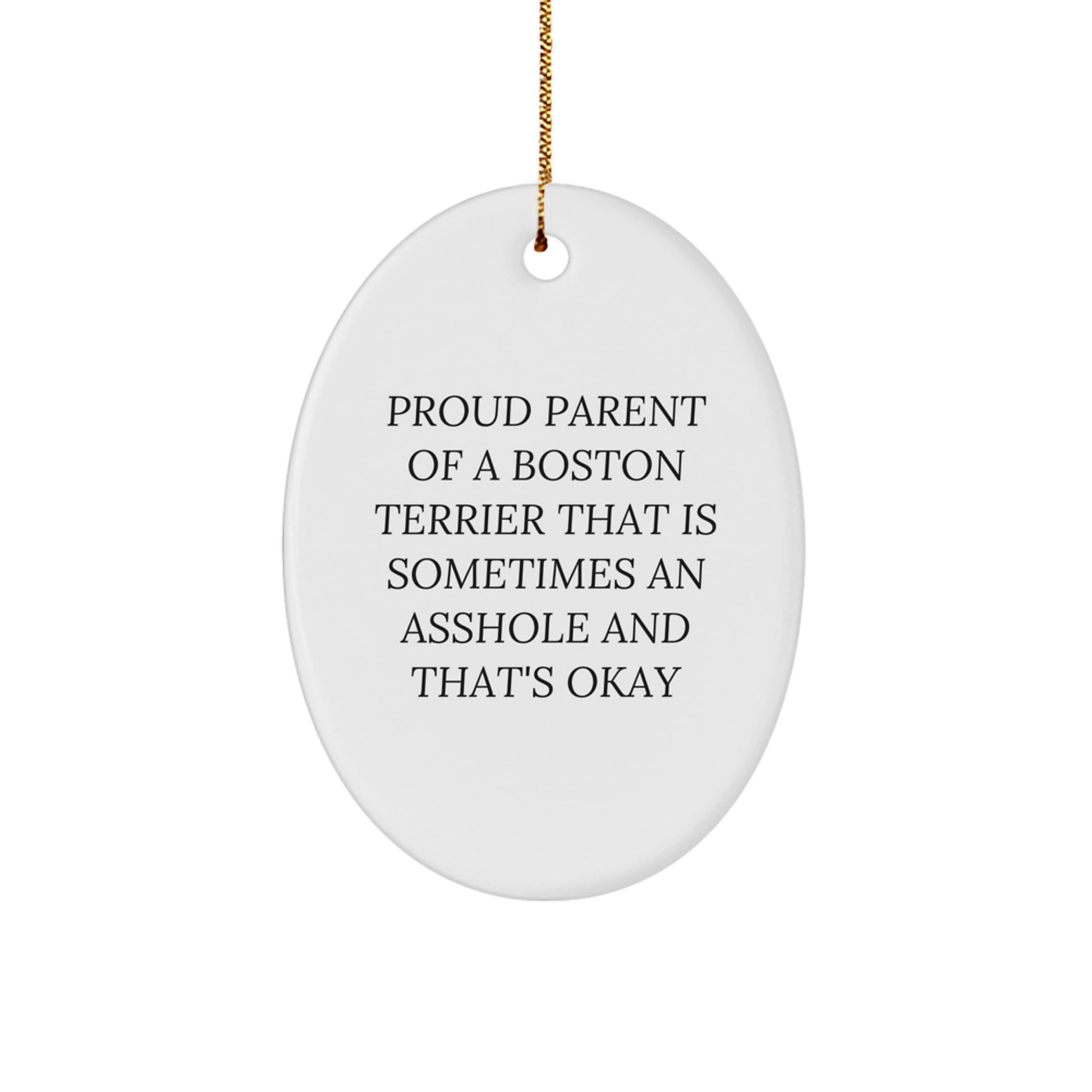 Bold Boston Terrier Christmas Ornament Gift for Friends - Image 1