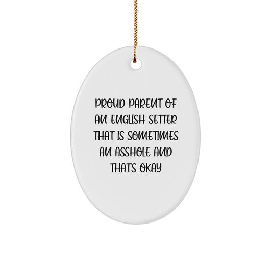 English Setter Keepsake Christmas Ornament for Him Gift - Image 1