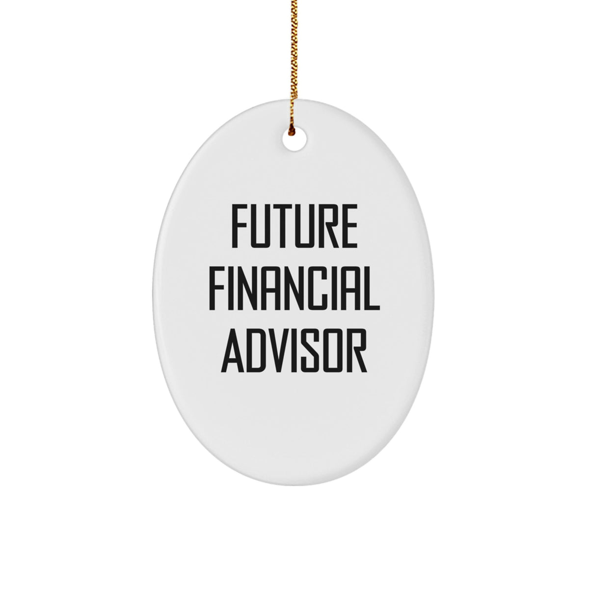 Funny Quotes for Financial Advisor, Oval Ornament Gift from Friends, Christmas Unique - Image 1