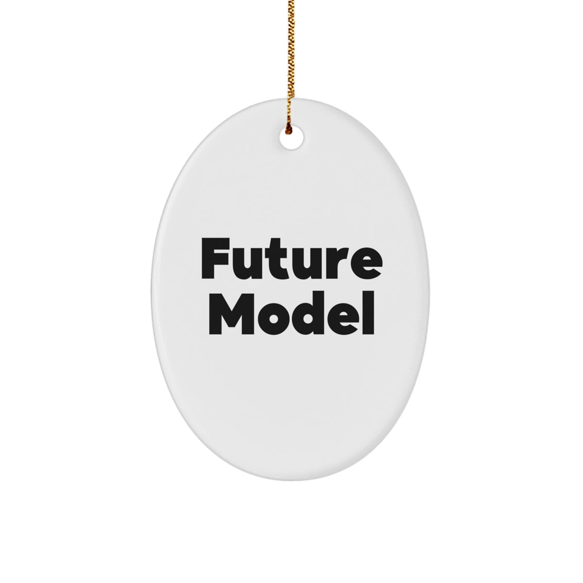 Funny Model Gifts from Friends for Model Enthusiasts, Oval Ornament Quote - Christmas Unique Gifts - Image 1