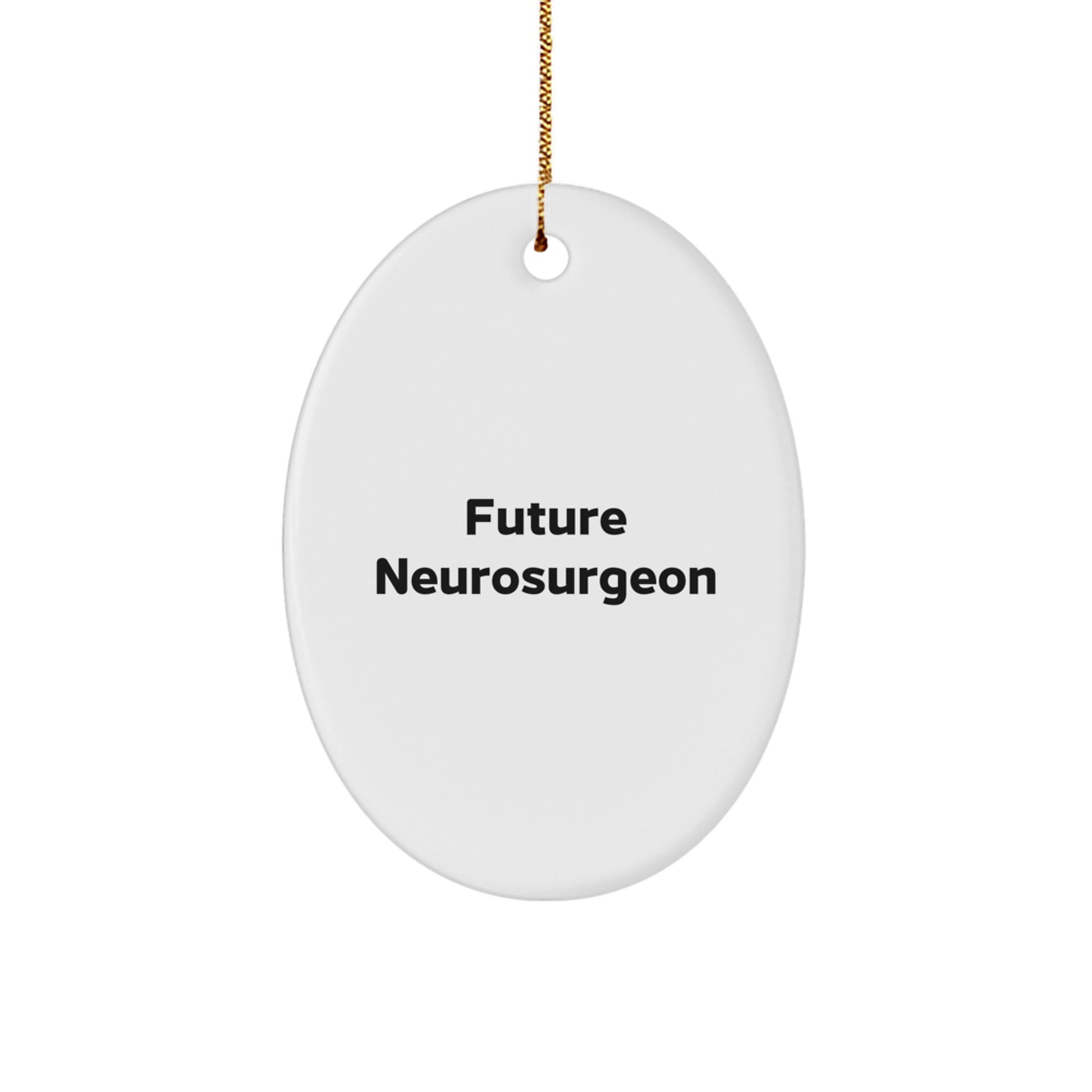 Funny Future Neurosurgeon Oval Ornament Gifts from Family, Friends, Coworkers for Neurosurgeon Men, Women, Unique Christmas Unique Gifts - Image 1