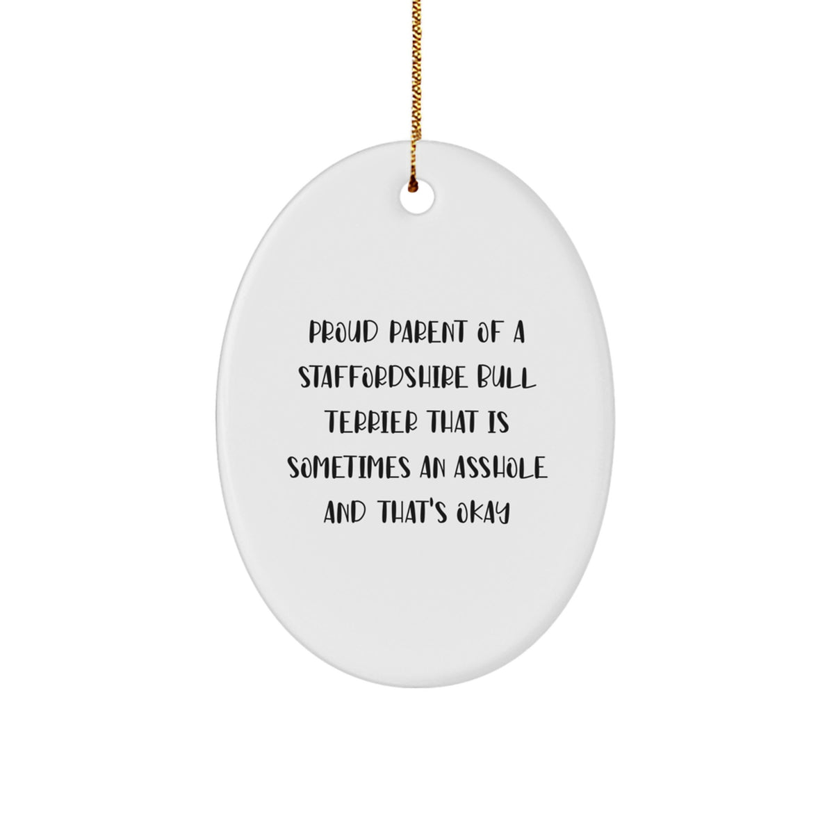 Christmas Ornament Gift for a Colleague Staffordshire Bull Terrier - Image 1