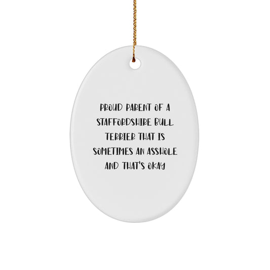 Christmas Ornament Gift for a Colleague Staffordshire Bull Terrier - Image 1