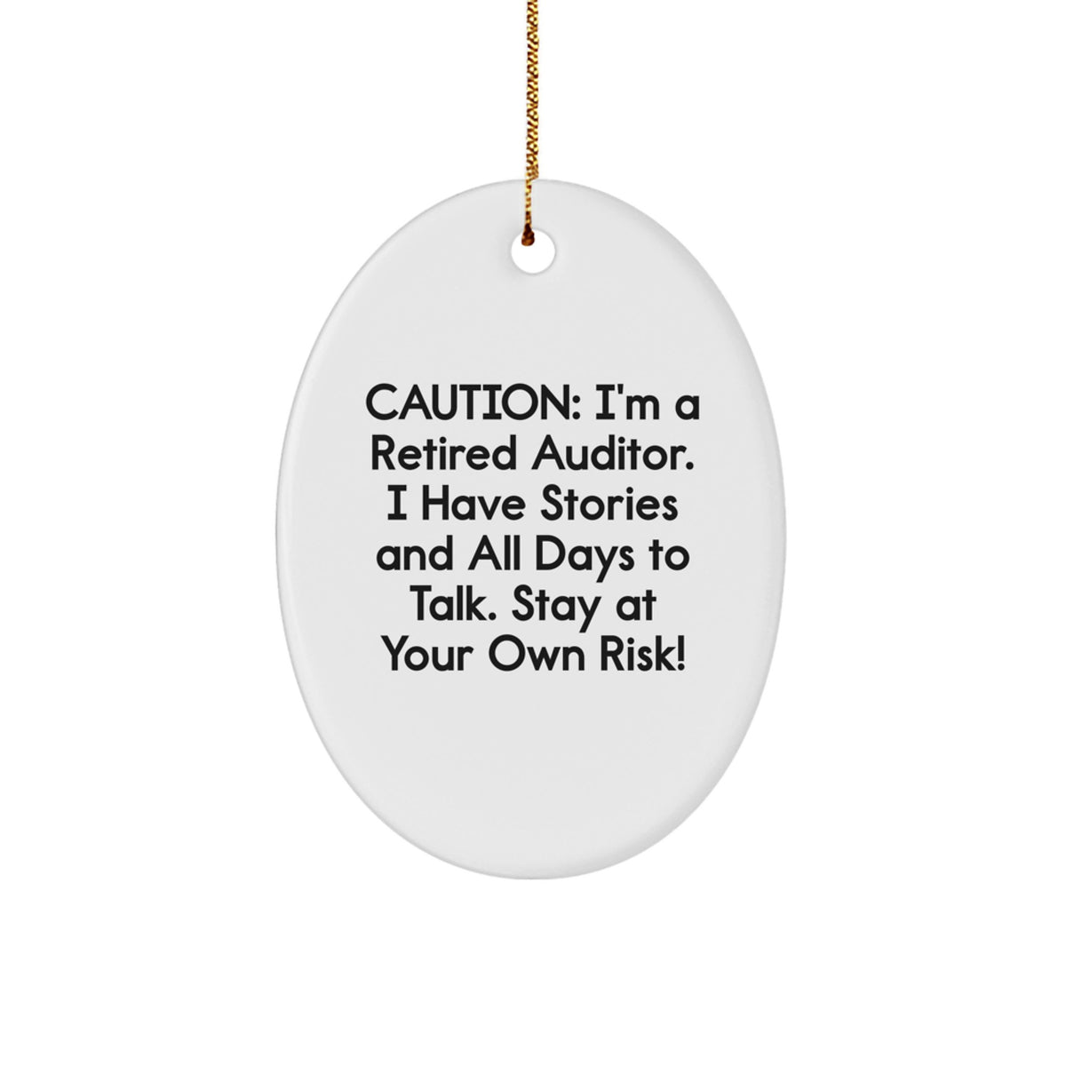 Funny Auditor Christmas Unique Gifts from Friends to Auditor Men Oval Ornament - Image 1