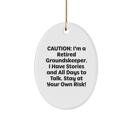 groundskeeper Oval Ornament, Funny Gift for groundskeeper Friends, Christmas Unique Gifts from Men, Women, and Kids - Image 1