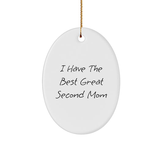 Heartwarming Novelty Second Mom Christmas Ornament Gift for Grandma - Image 1