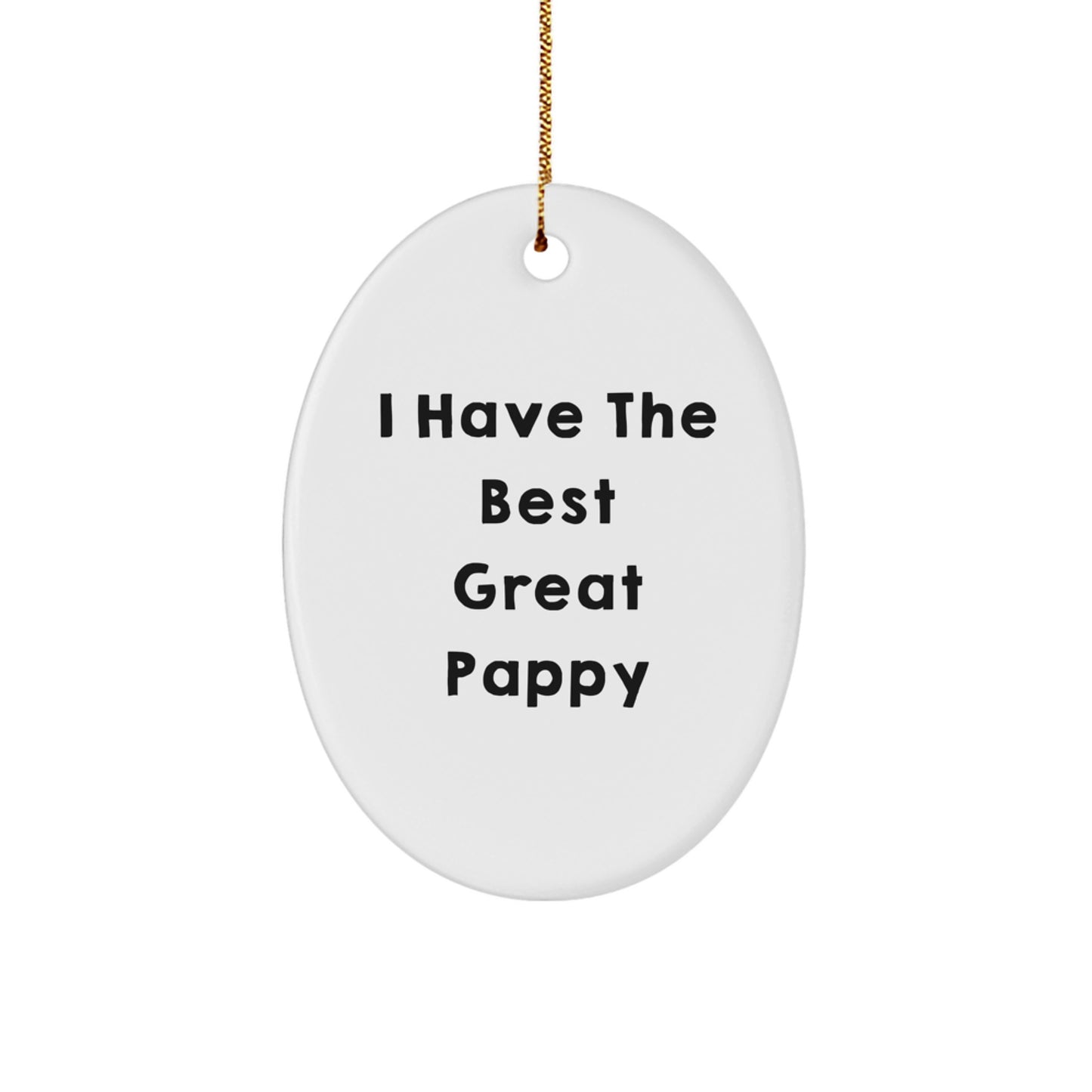 Pappy Oval Christmas Ornament Memento for Teens Heartwarming Gift - Image 1