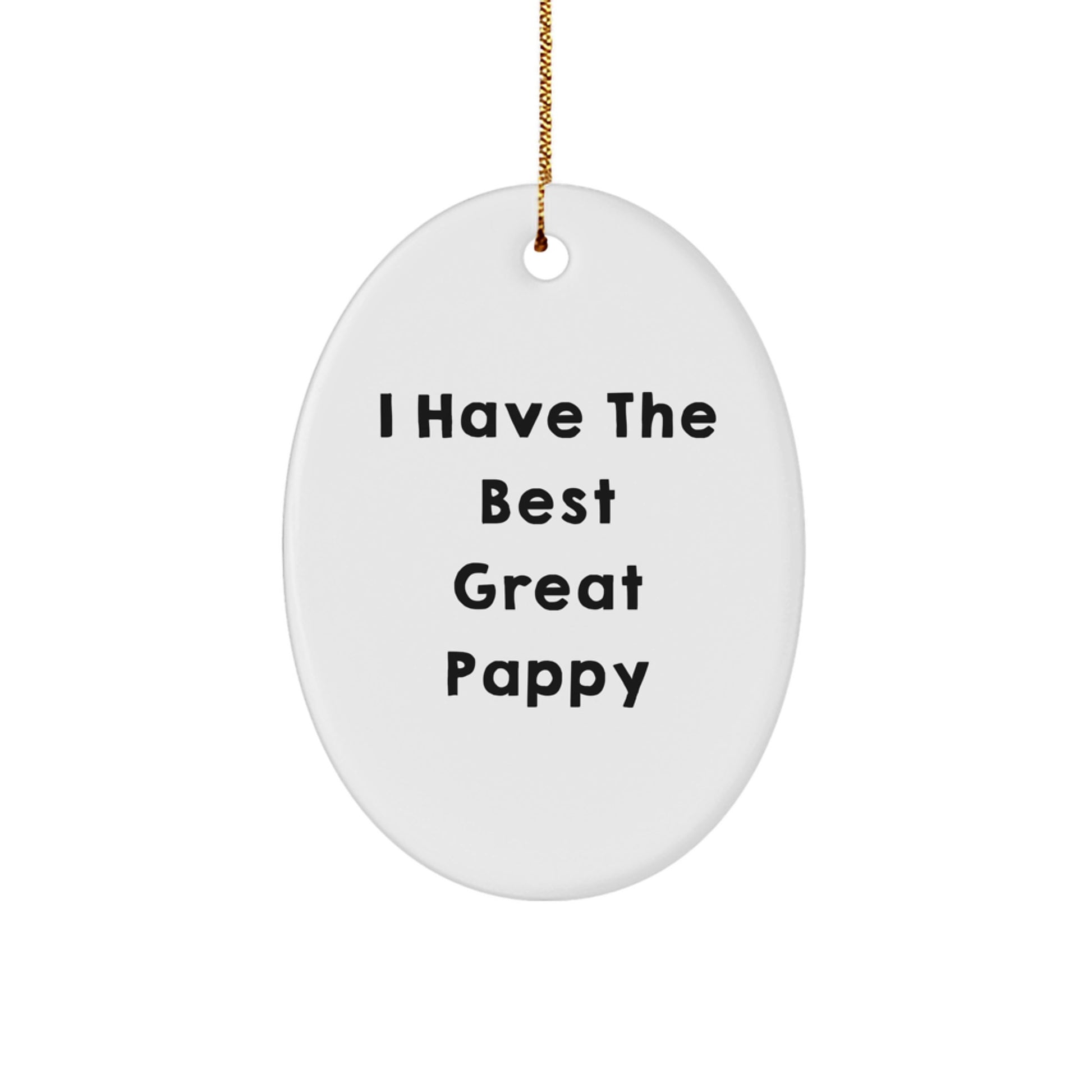 Pappy Oval Christmas Ornament Memento for Teens Heartwarming Gift - Image 1