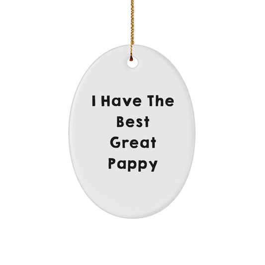 Pappy Oval Christmas Ornament Memento for Teens Heartwarming Gift - Image 1