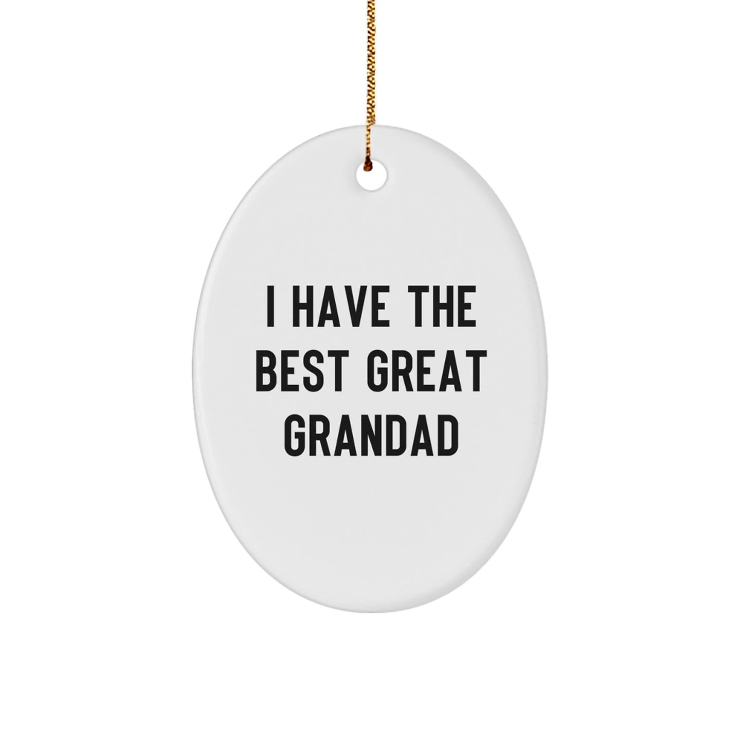 Funny Great Grandad Oval Ornament Gifts from Family, Perfect Christmas Unique Gifts for Grandad - Image 1