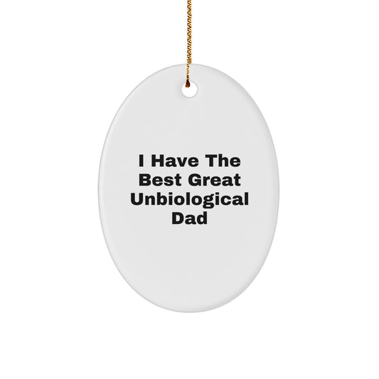 Unbiological Dad Keepsake Christmas Ornament for Him Gift - Image 1