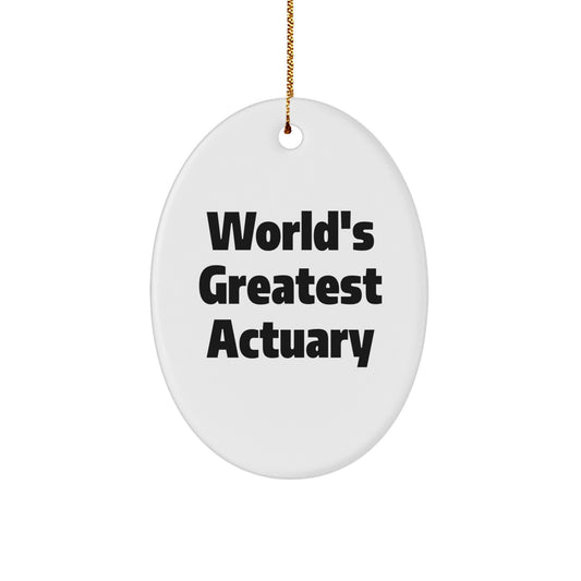 Funny Actuary Gifts for Men Women Family Friends Christmas Oval Ornament - Image 1
