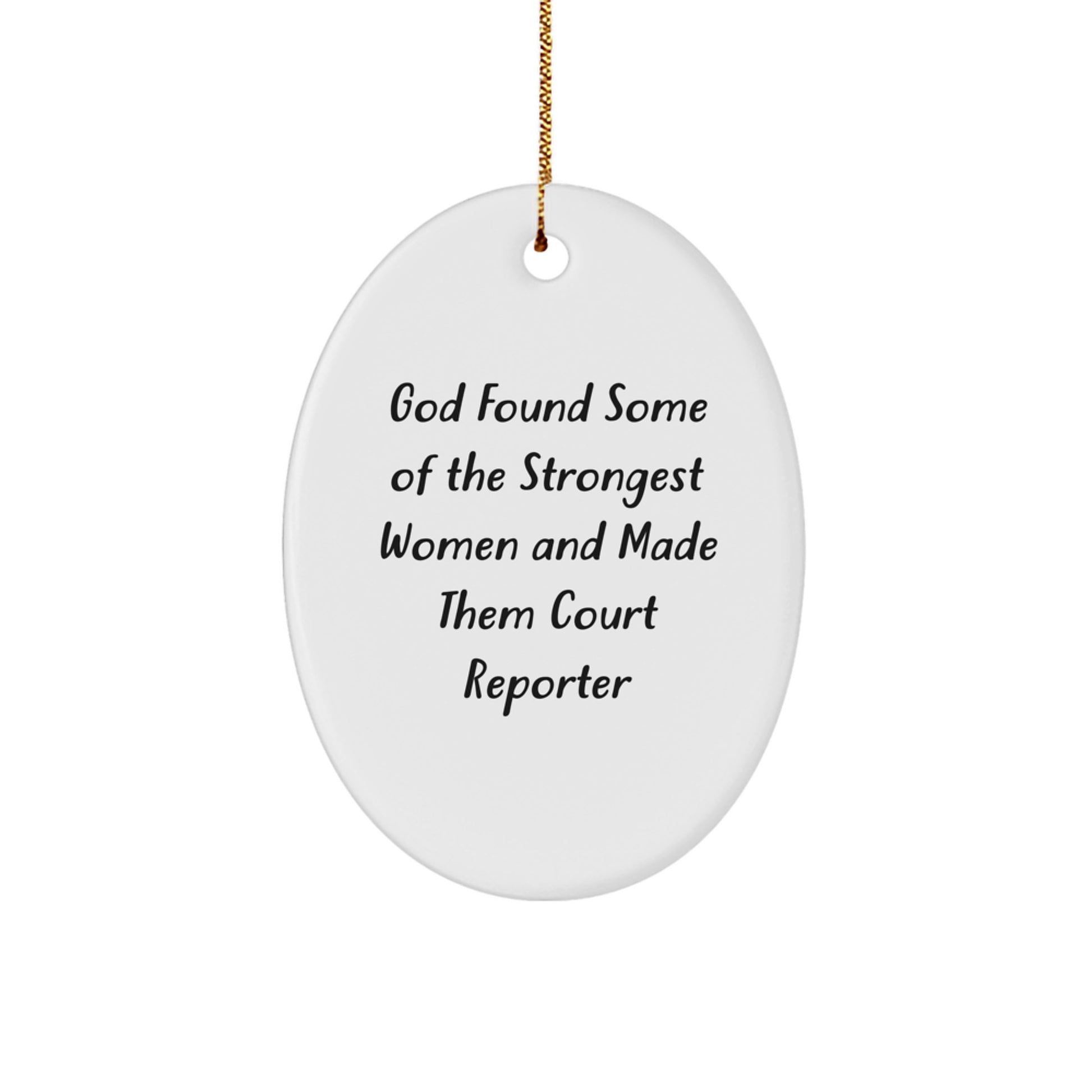 Funny Court Reporter Oval Ornament Gifts from Men to Court Reporters for Christmas Unique Gifts - Image 1