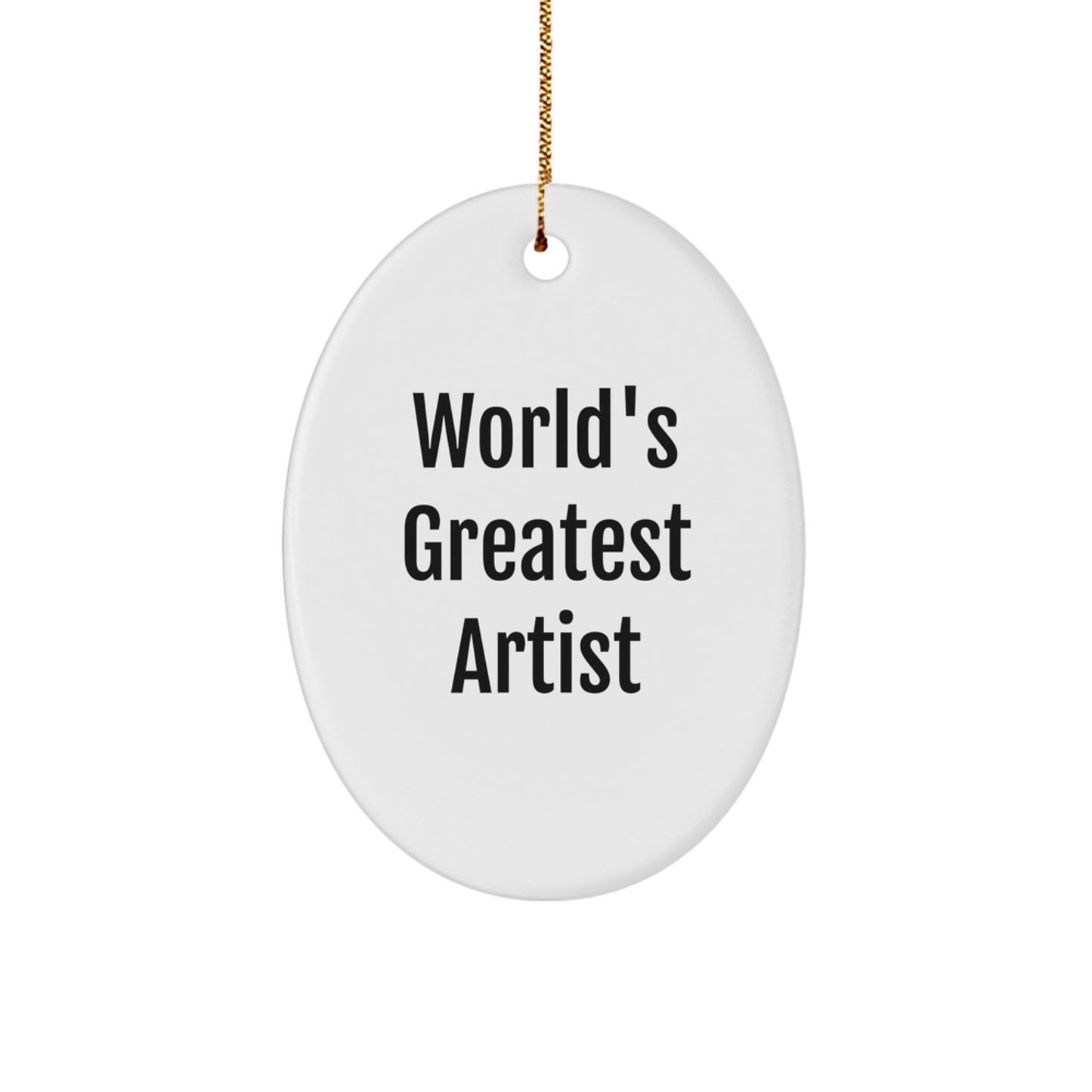 Funny World's Greatest Artist Oval Ornament Gifts from Friends and Family for Artist Christmas - Image 1