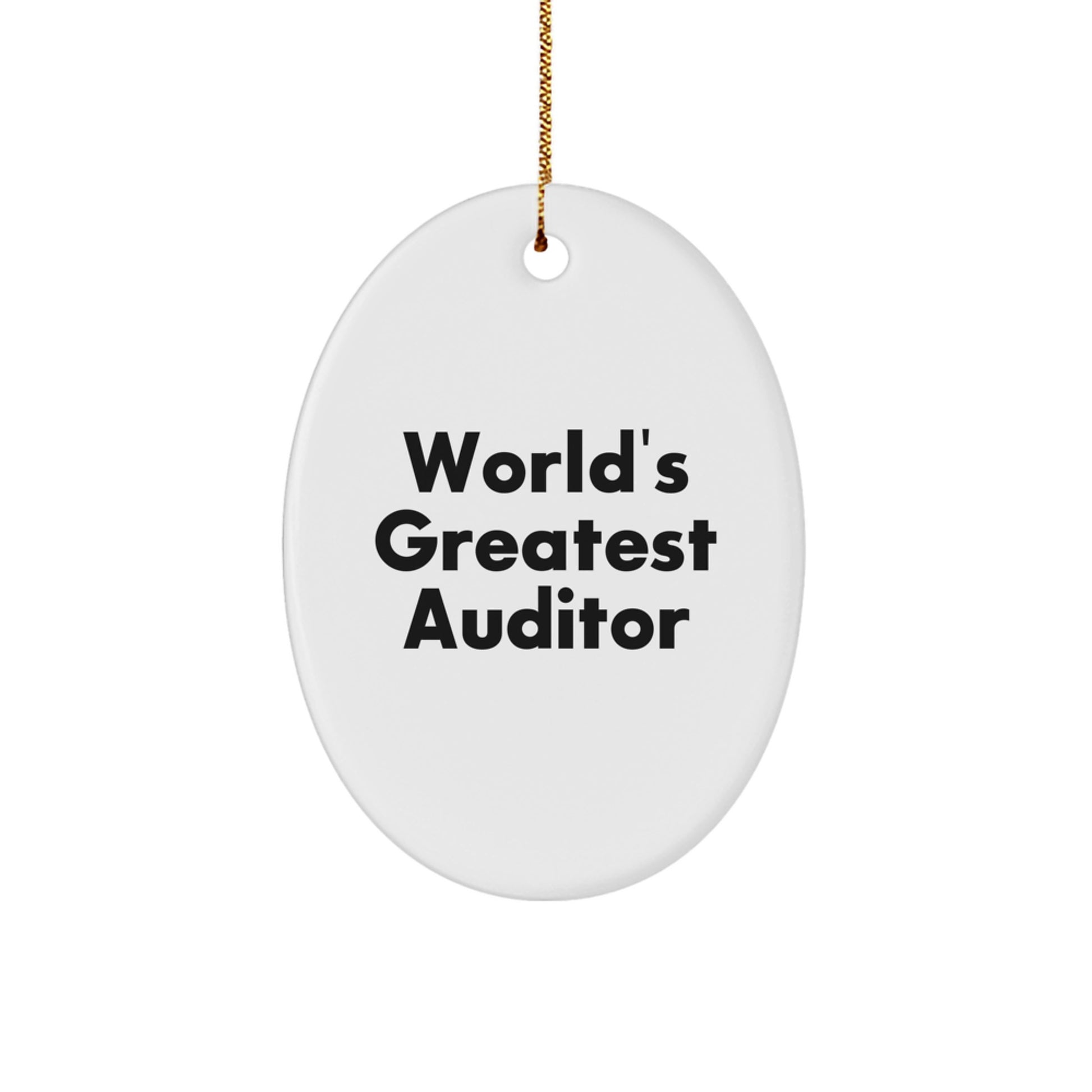 Funny Auditor Gifts from Men to Auditor Friends - Unique Oval Ornament for Christmas - Image 1