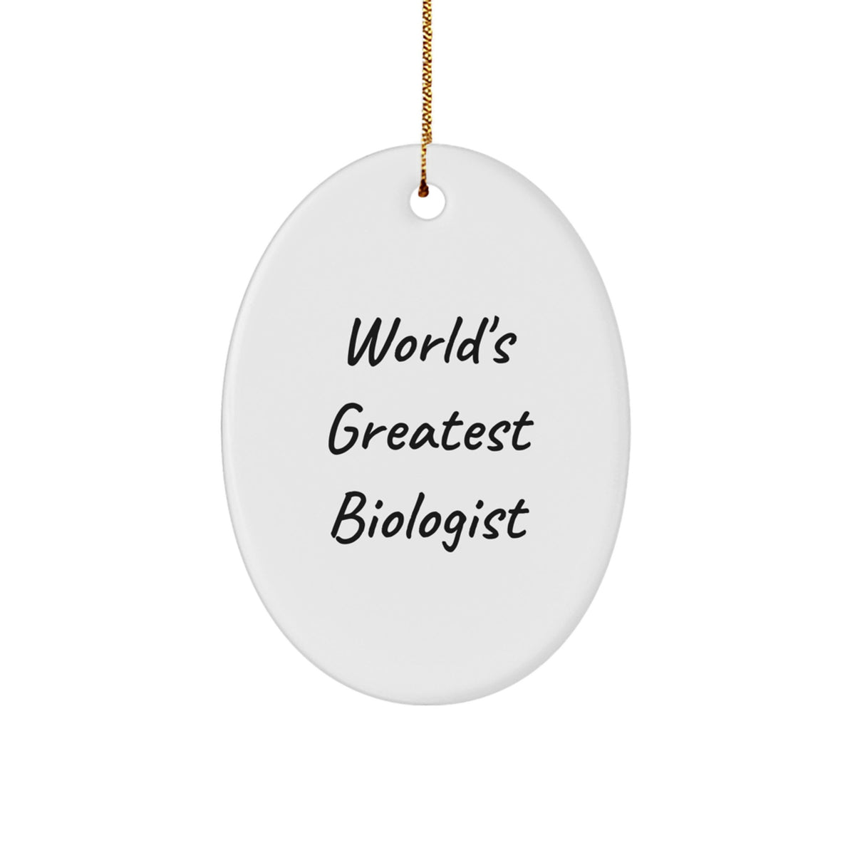 Christmas Gift for Her Present Oval Biologist Ornament - Image 1