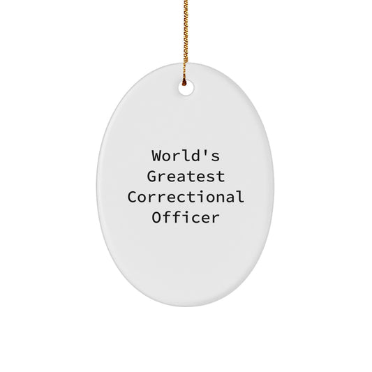 Christmas Gift World's Greatest Correctional Officer - Holiday Keepsake - Image 1