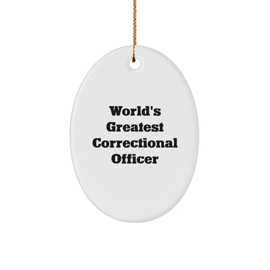 Christmas Ornament Gift World's Greatest Correctional Officer - Treasure - Image 1