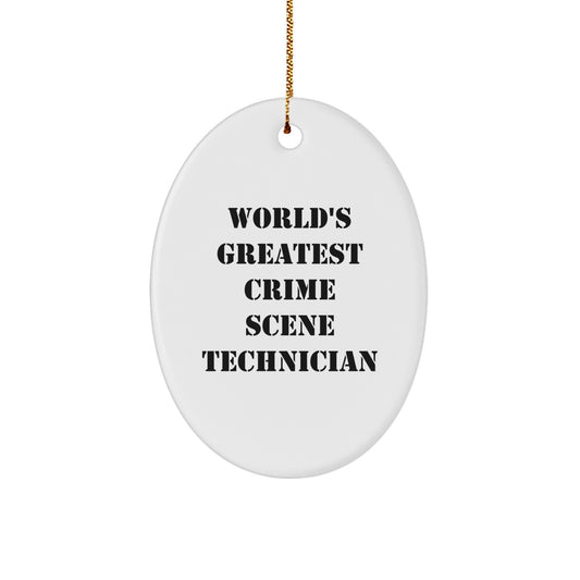 Christmas Ornament Gift Favorite World's Greatest Crime Scene Technician - Image 1