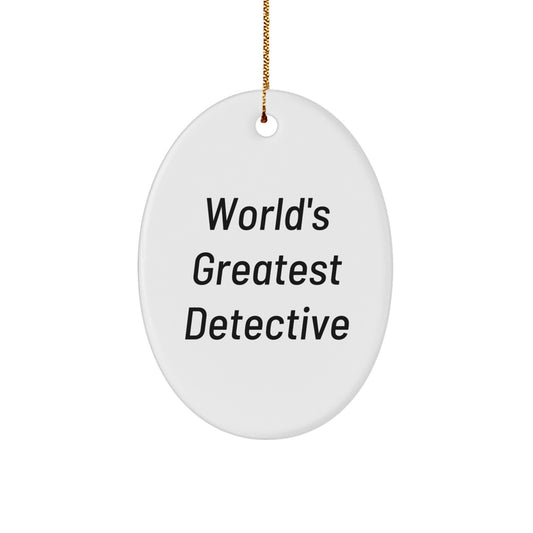 Funny 'World's Greatest Detective' Ornament Gifts from Family to Friends for Christmas - Image 1