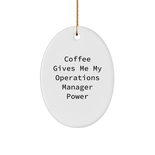 Funny Operations Manager Oval Ornament Gifts from Family, Christmas Unique Gifts for Men, Women, Coworkers - Image 1