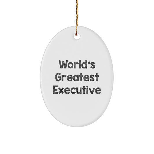 Christmas Ornament Gift World's Greatest Executive - A Thoughtful Idea - Image 1