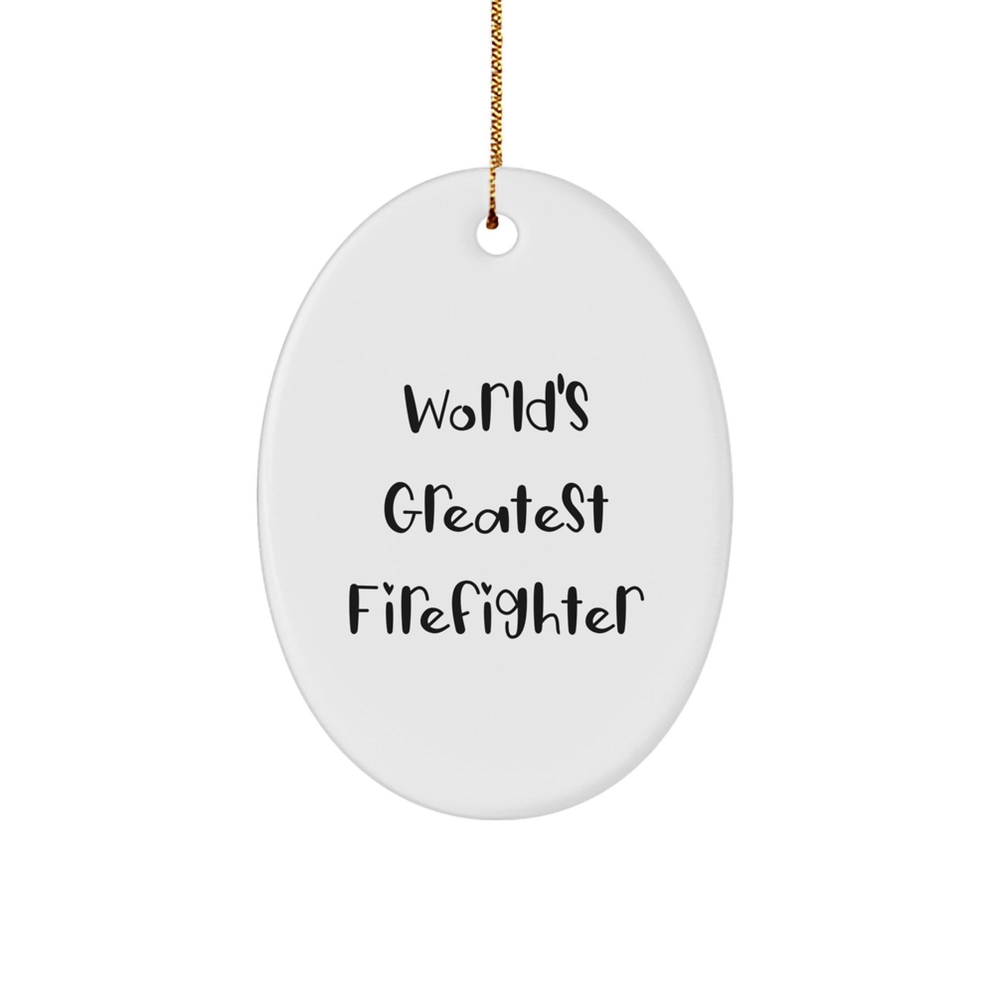 Firefighter Keepsake Christmas Ornament for Him Gift – Bright and Gold - Image 1