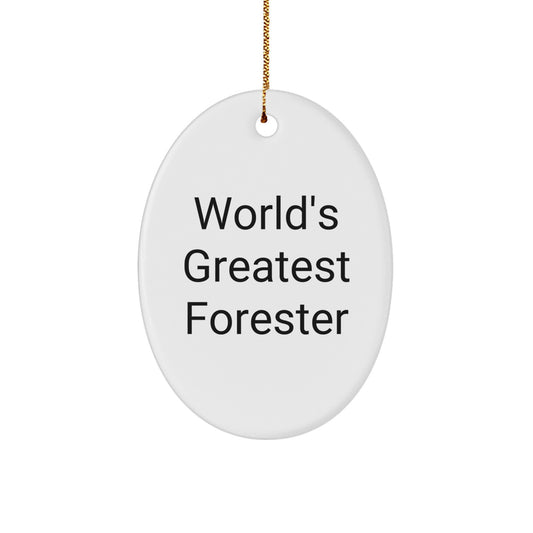 Oval Forester Christmas Ornament for Coworkers Gift - Image 1