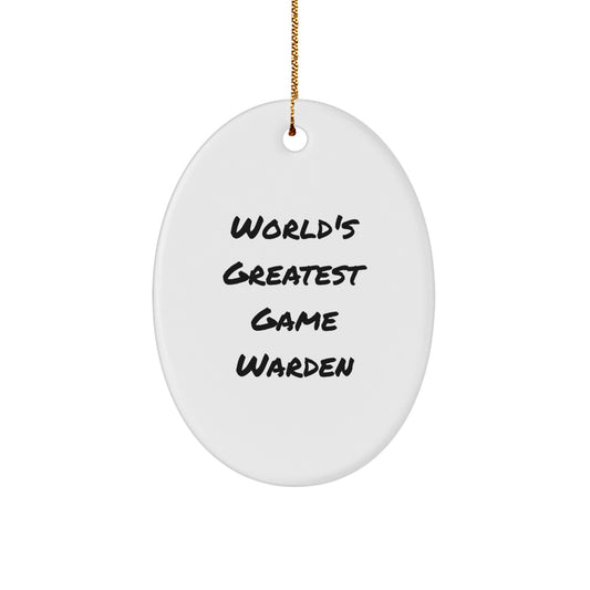 Bold Game Warden Novelty Christmas Ornament Gift for Friends - Image 1