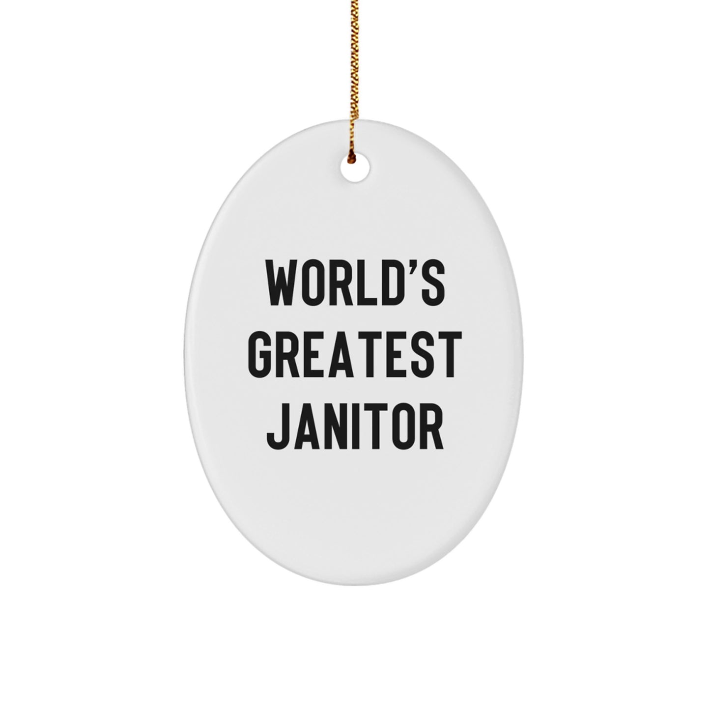 Janitor Keepsake Christmas Ornament for Him World Greatest Janitor Gift - Image 1