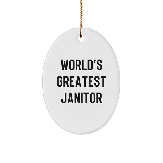 Janitor Keepsake Christmas Ornament for Him World Greatest Janitor Gift - Image 1
