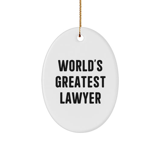 Christmas Gift for Her Lawyer Oval Ornament Present - Image 1