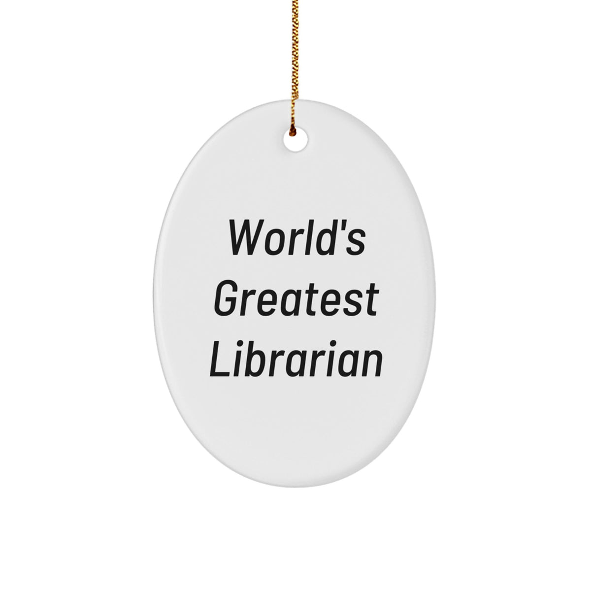 Funny Librarian Gifts from Friends for Librarians - Oval Ornament - Christmas Unique Gifts - Image 1