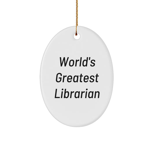 Funny Librarian Gifts from Friends for Librarians - Oval Ornament - Christmas Unique Gifts - Image 1