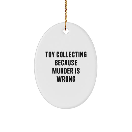 Christmas Unique Gift Toy Collecting Oval Ornament for Her Present - Image 1