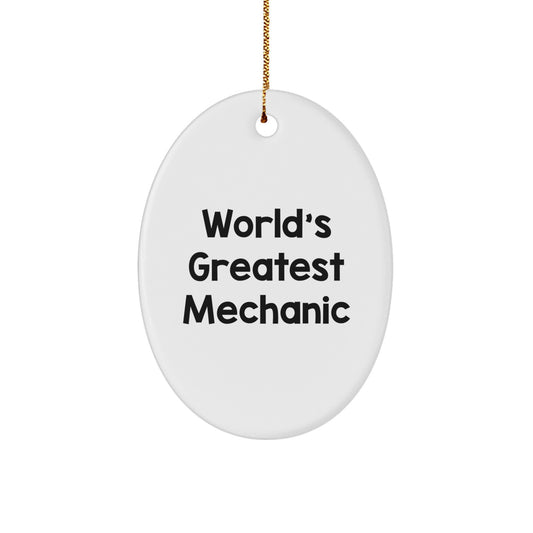 Christmas Ornament Gift World's Greatest Mechanic Idea for Coworkers - Image 1