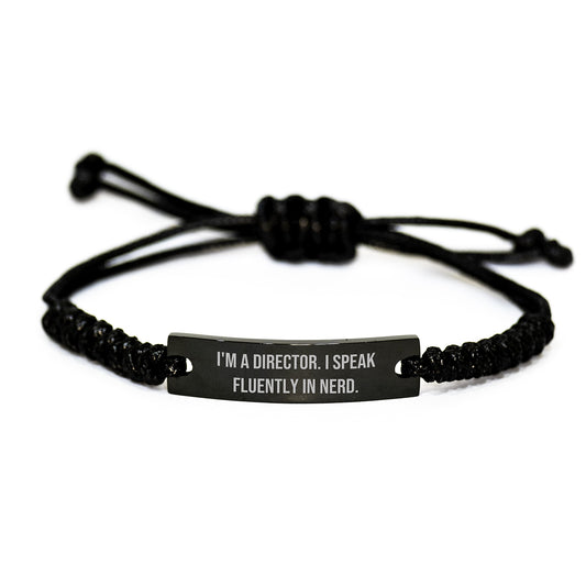 Director Inspiration Funny Rope Bracelet, Gifts from Men to Director on Birthday Unique Gifts, Funny Director Quote Rope Bracelet for Director - Image 1