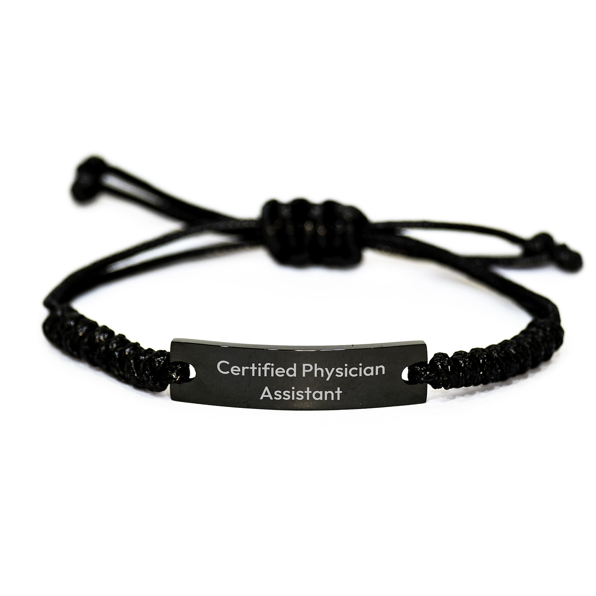Certified Physician Assistant Rope Bracelet, Funny Quote Gifts from Friends to Physician Assistant, Birthday Unique Gifts for Men, Women - Image 1