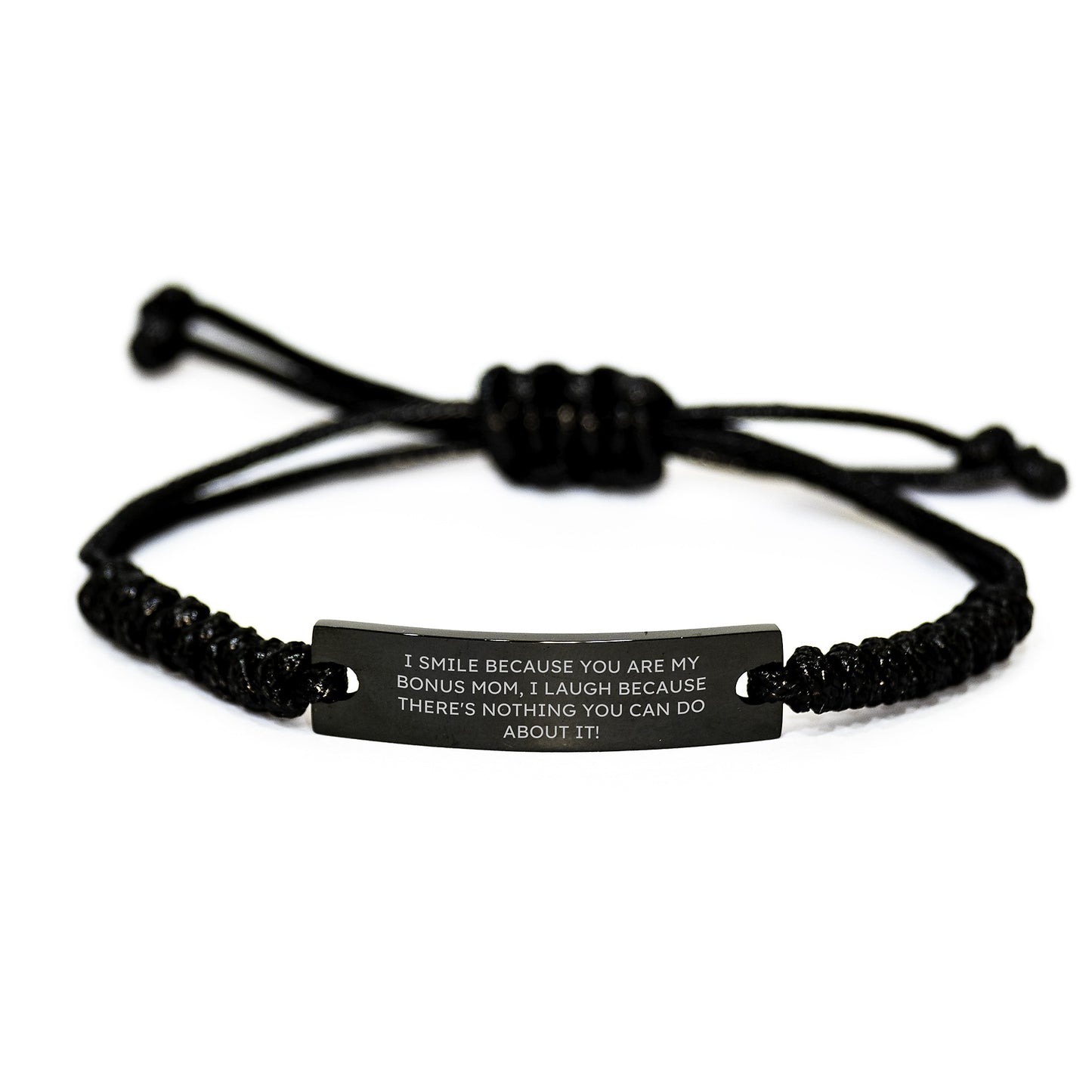 Bonus Mom Keepsake Rope Bracelet Birthday Gift for Her - Image 1