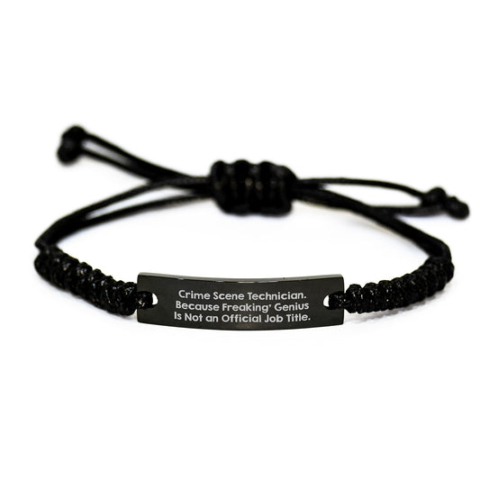 Funny Crime Scene Technician Rope Bracelet Gifts for Men, Women, Friends, Coworkers, Family - Unique Graduation Unique Gifts from Family to Crime Scene Technician, Men, Women, Friends, Coworkers - Image 1