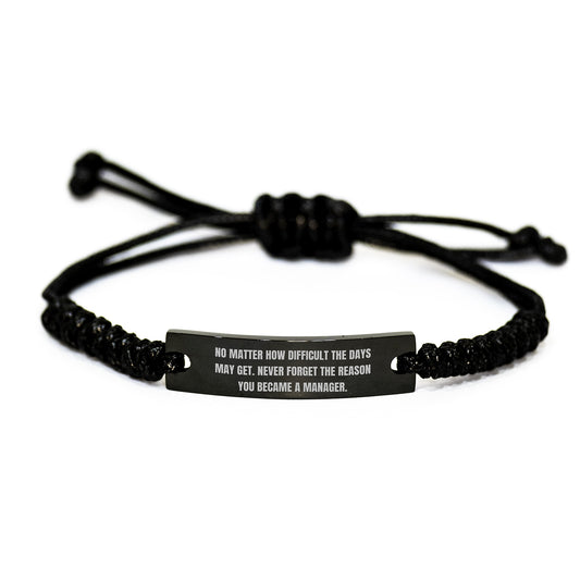 Funny Manager Gifts from Friends - Rope Bracelet for Manager - Valentine's Unique Gifts for Men - Image 1